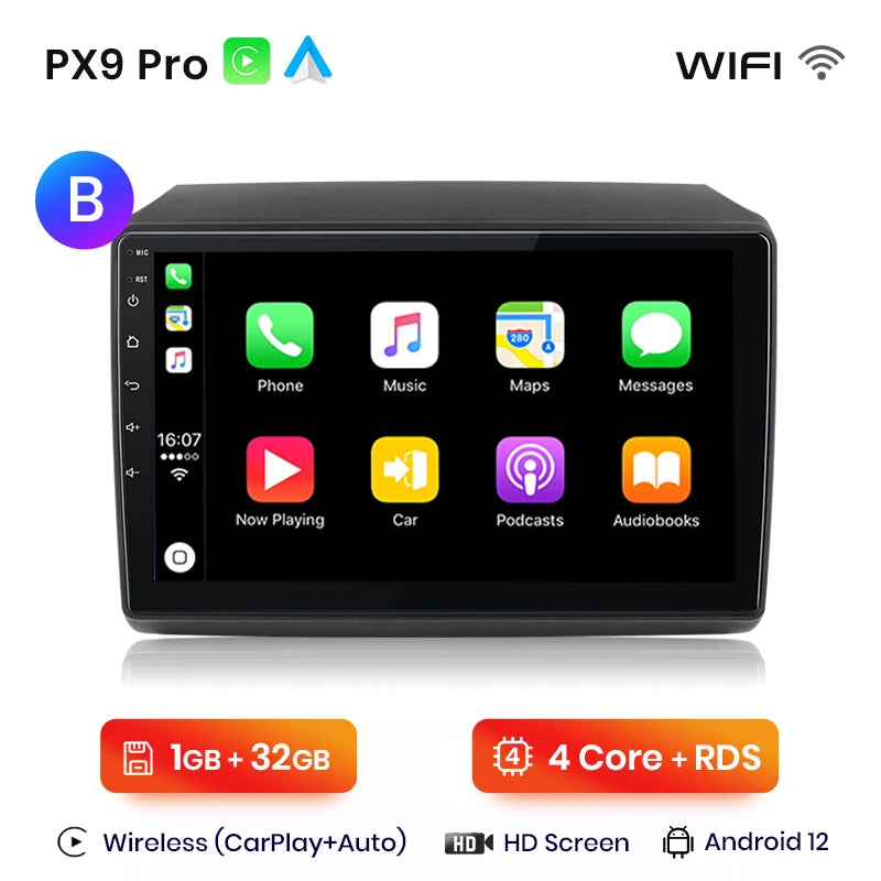Radio con Android Auto y CarPlay inalámbrico AWESAFE para Fiat Ducato, Peugeot Boxer 2, Citroën Jumper 2 (2006-2023) 