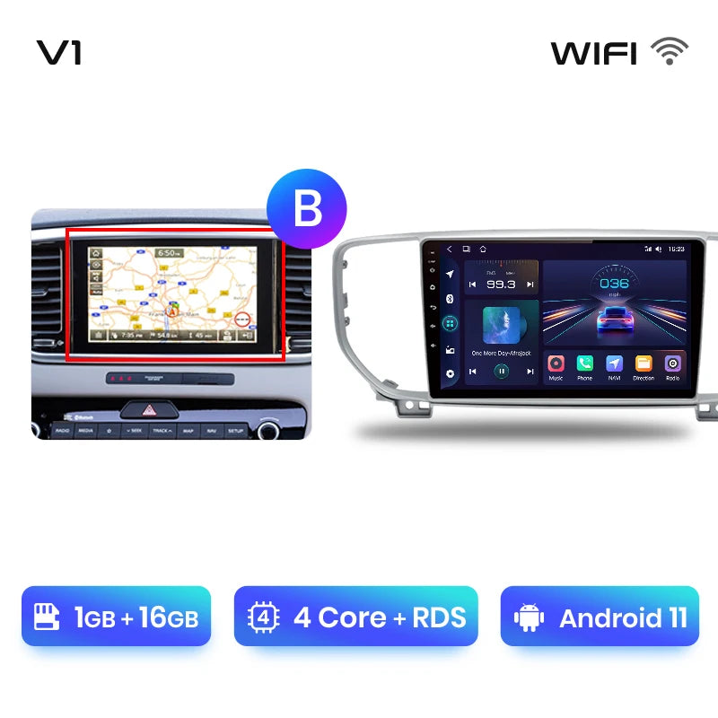 Junsun V1pro AI Stimme Autoradio Android Auto Multimedia-Player Für Kia Sportage 4 QL 2018-2021 Carplay 4G DSP 2din GPS autoradio 