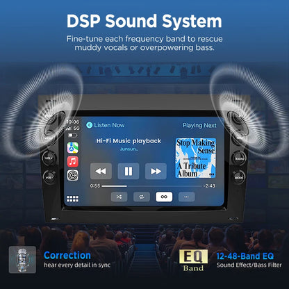 Junsun Wireless CarPlay Car Radio For Renault Megane 2 2003 2004 2005-2009 Android Multimedia