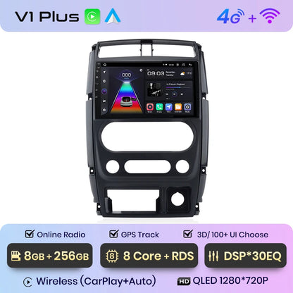 Junsun V1pro AI Voice - Radio para coche, reproductor multimedia Android Auto para Suzuki Jimny 3 2005-2019, Carplay 4G RDS 2DIN, GPS, autorradio 