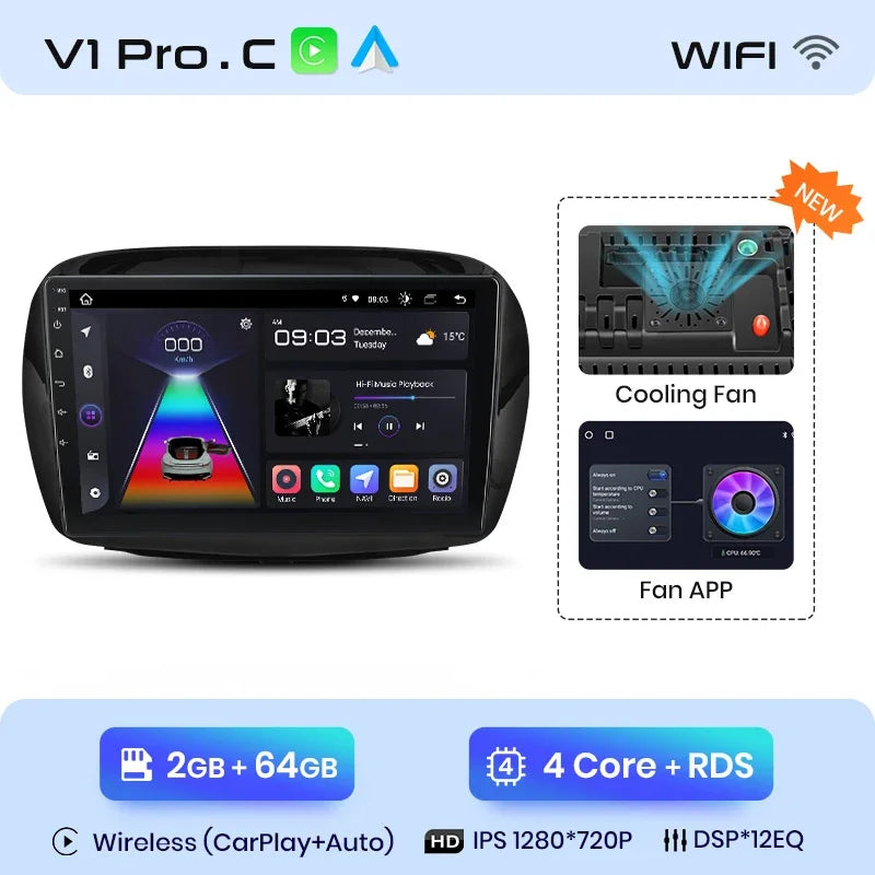 Radio Junsun inalámbrica CarPlay Android Auto para Honda Edix FRV 2004-2009, sistemas inteligentes para coche, RDS, Bluetooth, WiFi, 2 DIN 
