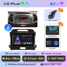 Load image into Gallery viewer, Junsun V1pro AI Voice 2 din Android Auto Radio For KIA Sportage 3 2010-2016 Carplay 4G Car Multimedia GPS 2din autoradio
