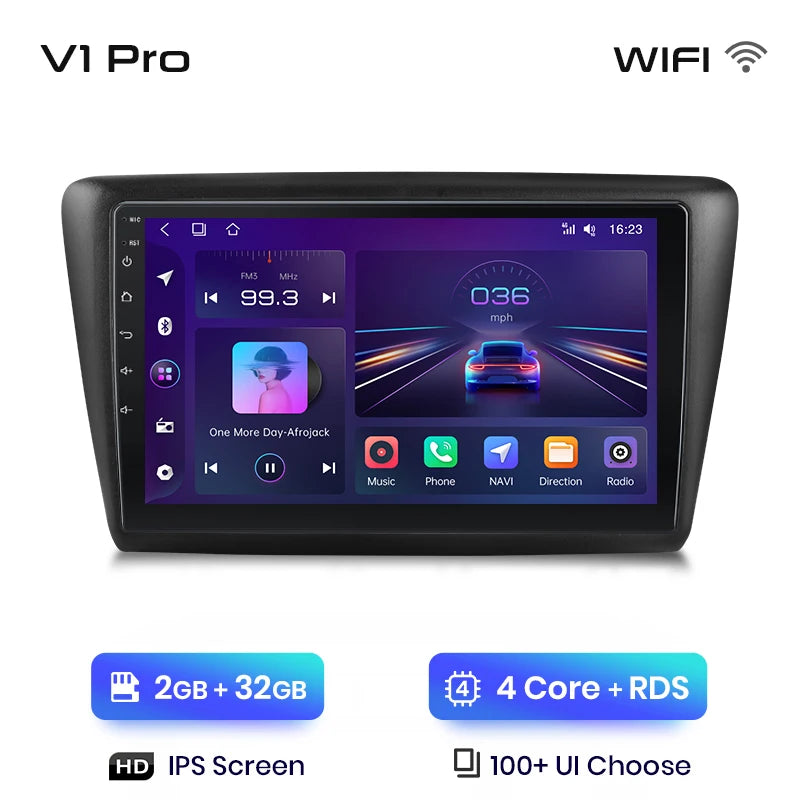 Junsun Drahtlose Android Auto Radio Für Skoda Rapid 2013 -2019 4G Auto Multimedia GPS 2din autoradio 