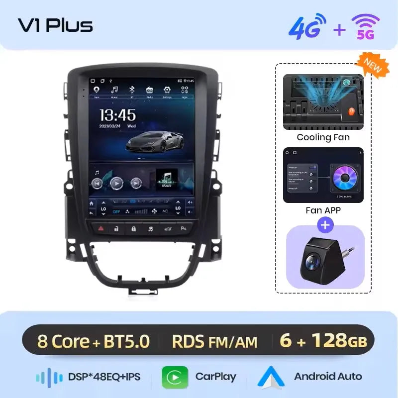 Junsun Wireless CarPlay Car Radio For Opel Astra J Vauxhall Buick Verano 2009-2013 Android Multimedia