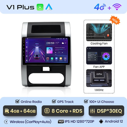 Junsun V1pro AI Voice 2 DIN Android Auto Radio para Nissan x trail t31 2008-2012 Carplay 4G Car Multimedia GPS 2 DIN Autoradio 