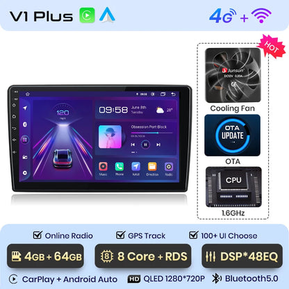 Radio Junsun para Peugeot 308 308S 2013-2017 con CarPlay inalámbrico, Android Auto, sistema inteligente para coche, 2 DIN, DVD. 