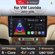 Lade das Bild in den Galerie-Viewer, Junsun Drahtlose CarPlay Android Auto Radio Für VOLKSWAGEN LAVIDA 2007 2008 2009 2010 Auto Intelligente Systeme RDS BT WiFi 2 din 
