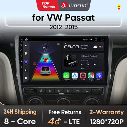 Junsun Drahtlose CarPlay Android Auto Radio Für VOLKSWAGEN PASSAT 2012 2013 2014 2015 Auto Intelligente Systeme RDS BT WiFi 2 din 