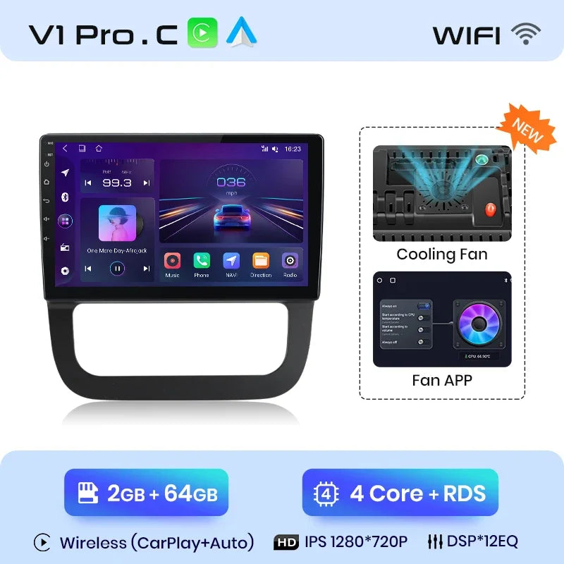 Junsun Wireless CarPlay Android Auto Car Radio For VW Sagitar 2011 GPS Intelligent Systems Smart Autoradio