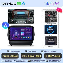 Cargar imagen en el visor de la galería, Radio Junsun para Hyundai Tucson 2 ix35 2009-2015 con CarPlay inalámbrico, Android Auto, sistema inteligente para coche, 2 DIN, DVD. 

