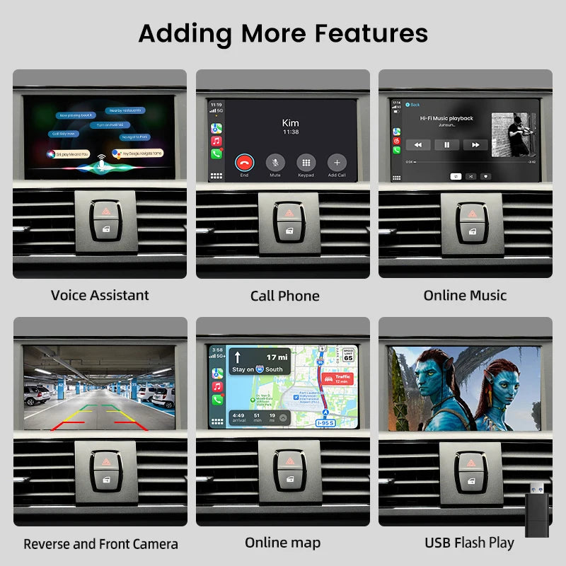 Junsun Wireless CarPlay Android For BMW NBT CIC System 1 2 3 4 5 Series X1 X3 X4 X5 F20 F21 F30 F31 F34 F10 F48 F25 F26 F10 E84