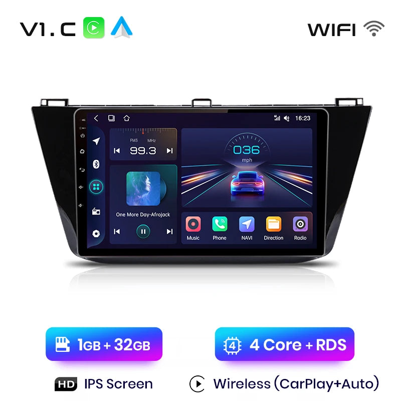 Junsun V1pro Android Autoradio für VW Volkswagen Tiguan 2016-2020 Carplay 4G Auto Multimedia GPS 2din Autoradio 