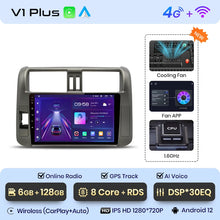 Load image into Gallery viewer, Junsun V1pro AI Voice Car Radio Android Auto Multimedia For Toyota Land Cruiser Prado 150 2009-2013 4G Carplay 2din autoradio
