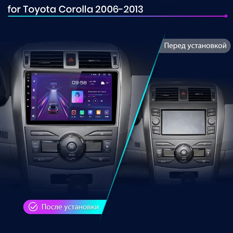 Junsun AI Wireless CarPlay Android Auto Car Radio For Toyota Corolla E140 E150 2006 2007-2013 4G GPS Smart Intelligent Systems