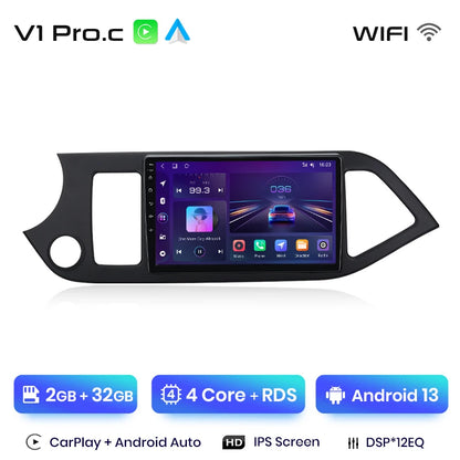 Junsun Autoradio für KIA Morning Picanto 2011–2016, kabelloses CarPlay Android Auto, intelligente Autosysteme, keine 2 Din, 2Din DVD 