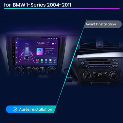 Junsun V1 AI Voice - Radio inalámbrica CarPlay Android Auto para BMW Serie 1, Serie 1, E87, E81, E82, E88 (2004-2011), 4G, GPS multimedia para coche 