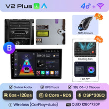 Load image into Gallery viewer, Junsun V1 AI Voice Wireless CarPlay Android Auto Radio For Audi A4 B6 2000-2009 Car Multimedia GPS 2din autoradio
