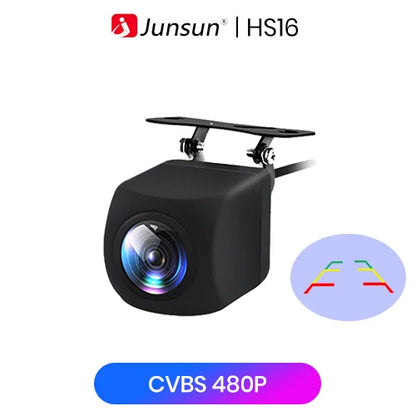 Junsun Auto-Rückfahrkamera, AHD 720P Auflösung, wasserdicht, 140°-Weitwinkel, Rückfahrkamera für Autoradio 