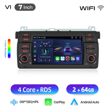 Junsun Wireless CarPlay Car Radio For BMW E46 M3 318 320 325 330 335 Android Multimedia