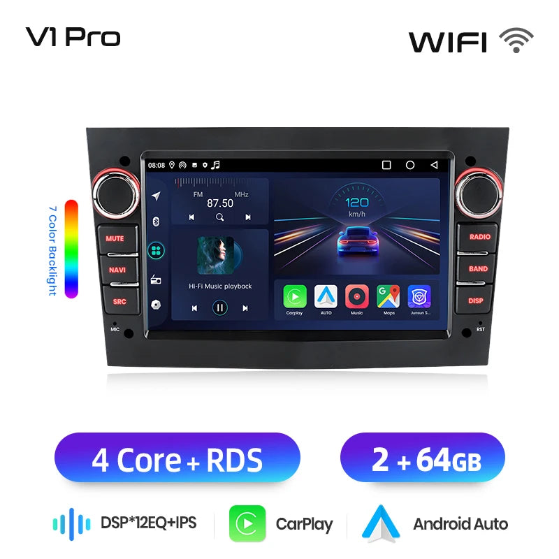 Junsun Wireless CarPlay Car Radio For Opel Astra Vectra Vauxhall Antara Zafira Corsa Vivaro Meriva Android Multimedia