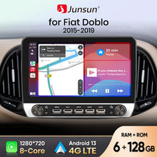 Junsun V3 Plus 2K CarPlay inalámbrico Android Auto Sistemas inteligentes para Fiat Doblo 2016 2017 2018 2019 Autorradio 4G 