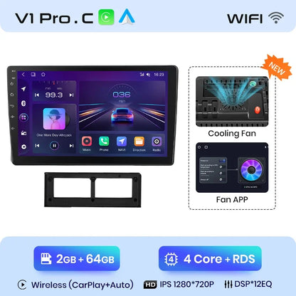 Junsun CarPlay inalámbrico Android Auto Radio para VW SANTANA 2000 BISTA 2003 2004-2011 Sistemas inteligentes para coche RDS BT WiFi 2 DIN 
