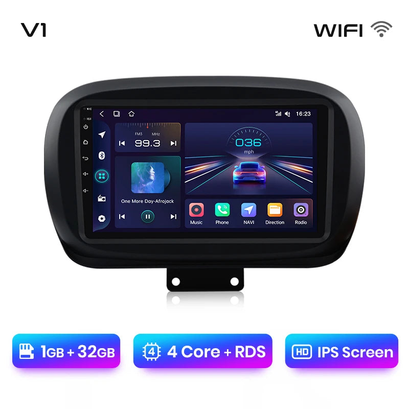 Radio Junsun V1 Plus para Fiat 500X 2014-2020 con CarPlay inalámbrico, Android Auto, sistema inteligente para coche, 2 DIN, DVD. 