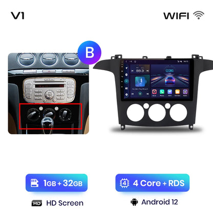 Junsun V1pro AI Stimme 2 din Android Auto Radio Für Ford S-Max S max 2007 - 2015 Carplay 4G Auto Multimedia GPS 2din autoradio 