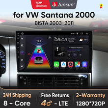 Lade das Bild in den Galerie-Viewer, Junsun Drahtlose CarPlay Android Auto Radio Für VW SANTANA 2000 BISTA 2003 2004-2011 Auto Intelligente Systeme RDS BT WiFi 2 din 
