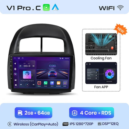 Radio Junsun inalámbrica CarPlay Android Auto para Toyota Passo 2006, 2007, 2008, 2009-2011, sistemas inteligentes para coche, RDS, Bluetooth, WiFi, 2 DIN 