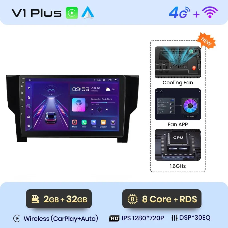Junsun Wireless CarPlay Android Auto Radio For VOLKSWAGEN PASSAT 2019 Car Intelligent Systems RDS BT WiFi 2 din