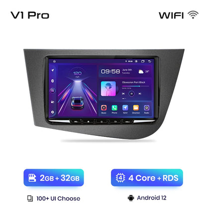 Radio Junsun con Android y voz AI para Seat Leon MK2 (2005, 2006, 2007-2012), Carplay, multimedia, RDS, DSP, GPS, sin autorradio 2DIN. 