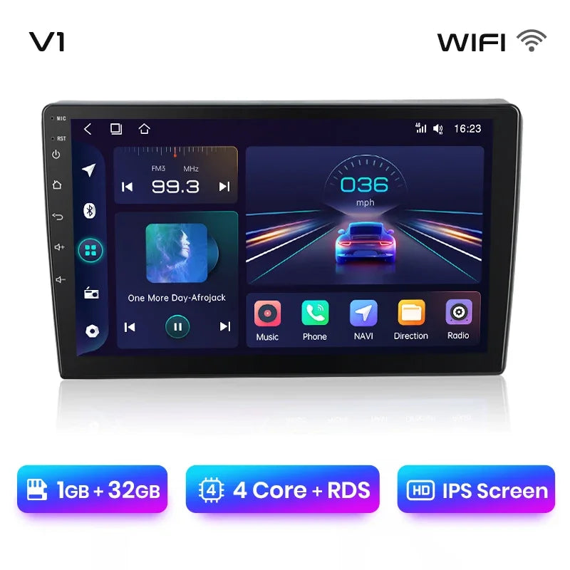 Junsun CarPlay inalámbrico Android Auto Radio para VOLKSWAGEN POLO 2004 2005 2006-2010 Sistemas inteligentes para coche RDS BT WiFi 2 DIN 