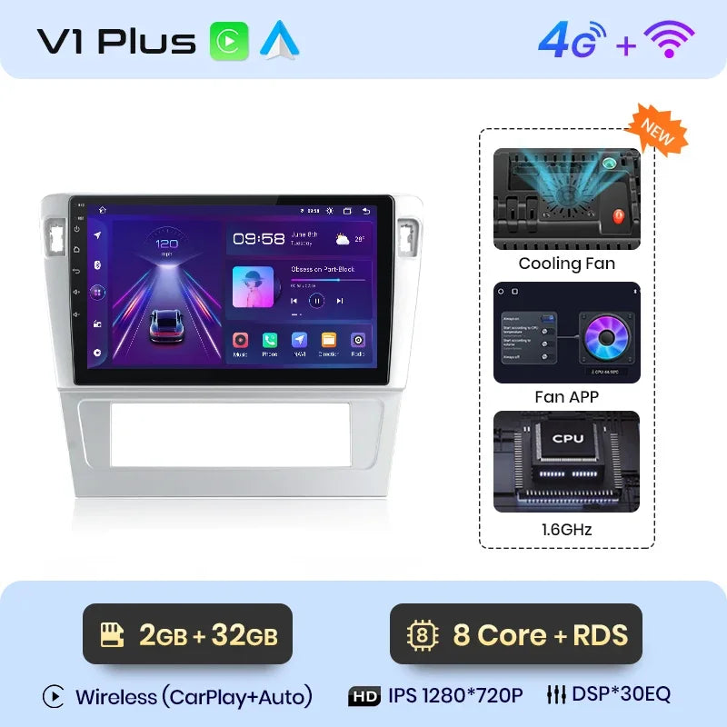 Radio multimedia Junsun con CarPlay inalámbrico y Android Auto para Passat B7 (2009-2011), GPS, sistemas inteligentes, autorradio inteligente. 