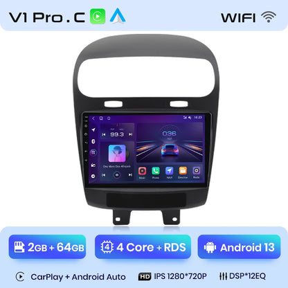Radio Junsun V1 Plus para Dodge Journey y Fiat Freemont (2011-2020), inalámbrica, CarPlay, Android Auto, 2 DIN, DVD. 