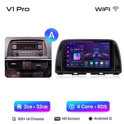 Junsun V1pro AI Voice 2 DIN Android Auto Radio para Mazda CX-5 2012-2015 Carplay 4G Car Multimedia GPS 2 DIN Autoradio 