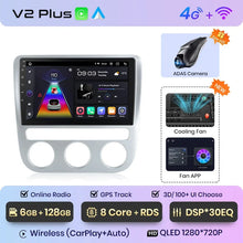 Load image into Gallery viewer, Junsun Wireless CarPlay Android Auto Radio For VOLKSWAGEN SCIROCCO 2009 2010-2014 Car Intelligent Systems RDS BT WiFi 2 din
