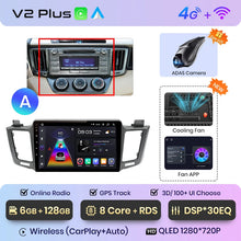 Lade das Bild in den Galerie-Viewer, Junsun V1pro AI Stimme 2 din Android Auto Radio für Toyota RAV4 RAV 4 2012 - 2018 Carplay 4G auto Multimedia GPS 2din autoradio 

