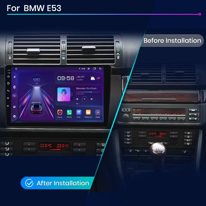 Junsun V1 Plus AI Voice Android Auto Radio For BMW E53 Carplay 4G Car Multimedia GPS 2din autoradio