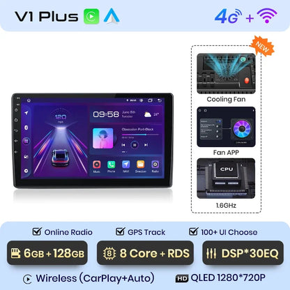 Radio multimedia Junsun con CarPlay inalámbrico y Android Auto para Volkswagen Bora 2005-2006, GPS, sistemas inteligentes, autorradio inteligente. 