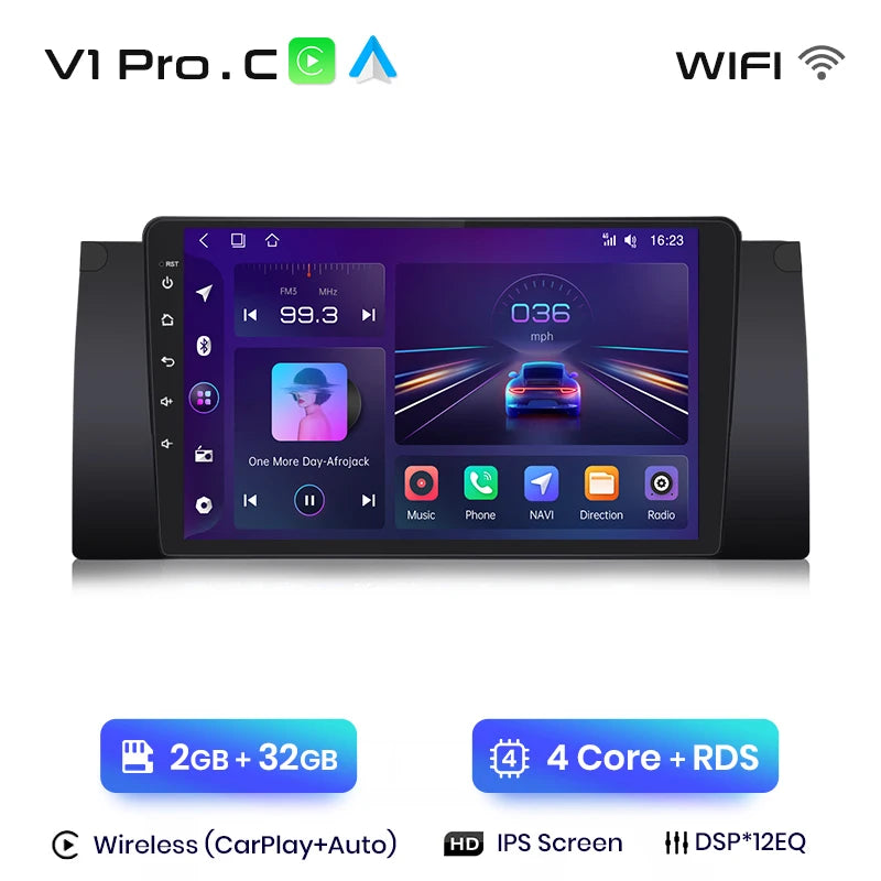 Junsun V1 Plus AI Voice Android Auto Radio para BMW E53 Carplay 4G Car Multimedia GPS 2DIN Autoradio 