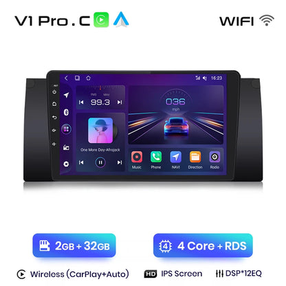 Junsun V1 Plus AI Voice Android Auto Radio para BMW E53 Carplay 4G Car Multimedia GPS 2DIN Autoradio 