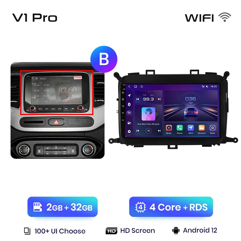 Junsun V1pro AI Voice 4G Carplay Android Auto Reproductor multimedia para Kia Carens 2013-2018 Radio de coche 2DIN GPS autorradio Bluetooth 