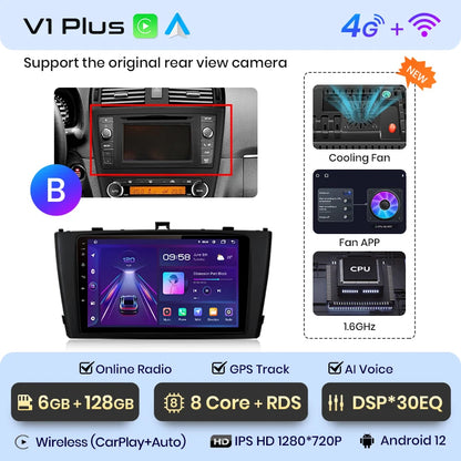 Junsun V1pro AI Voice 2 din Android Auto Radio For Toyota Avensis T27 2008-2015 Carplay 4G Car Multimedia GPS 2din autoradio