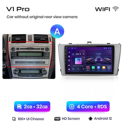 Radio Junsun V1 con CarPlay inalámbrico y Android Auto para Toyota Avensis T27 (2008-2015), GPS, sistemas inteligentes para coche, autorradio inteligente. 