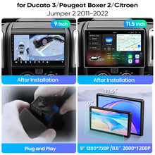 Junsun Wireless CarPlay Car Radio For Fiat Ducato 3 Peugeot Boxer 2 Citroen Jumpe 2 2011-2022 Android Multimedia