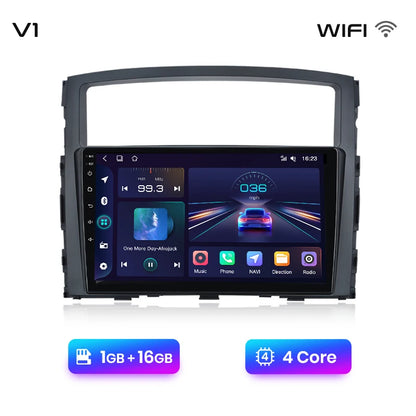 Radio Junsun V1 Plus para Mitsubishi Pajero 4 V80 V90 2006-2014 con CarPlay inalámbrico, Android Auto, 2 DIN, DVD. 
