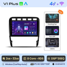 Load image into Gallery viewer, Junsun V1 AI Voice Wireless CarPlay Android Auto Radio For Porsche Cayenne 1 9PA 2002-2010 4G Car Multimedia GPS 2din autoradio
