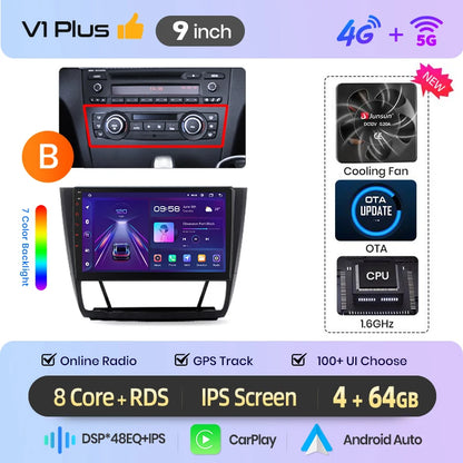 Junsun Wireless CarPlay Car Radio For BMW 1-Series 1 Series E87 E81 E82 E88 2004 2005-2011 Android Multimedia