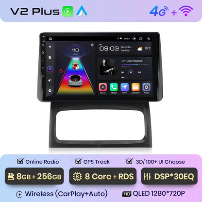 Junsun V1 Plus AI Voice - Radio inalámbrica Android para Renault Clio Campus 2009, Carplay 4G, GPS, 2 DIN 